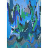 Flow Sweepable Shag Floormat, Blue - Rugs - 1 - thumbnail