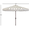 Doubled Petals Patio Umbrella, White/Black - Umbrellas - 5