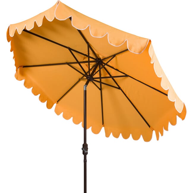 Dorinda Scalloped Patio Umbrella, Yellow - Umbrellas - 3