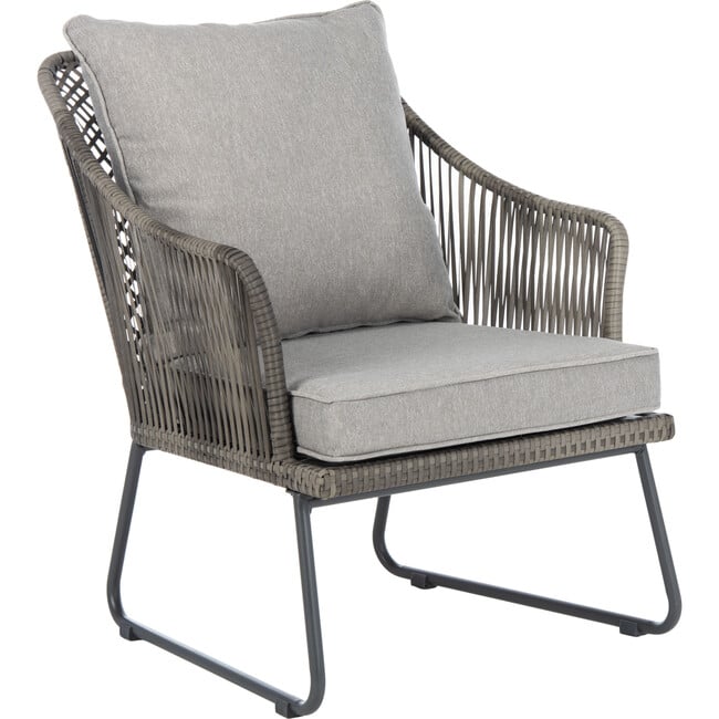 Jensen 3-Piece Rattan Outdoor Lounge Set, Steel/Grey - Outdoor Home - 3