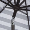 Elsa Canopy Stripe Patio Umbrella, Black/White - Umbrellas - 4