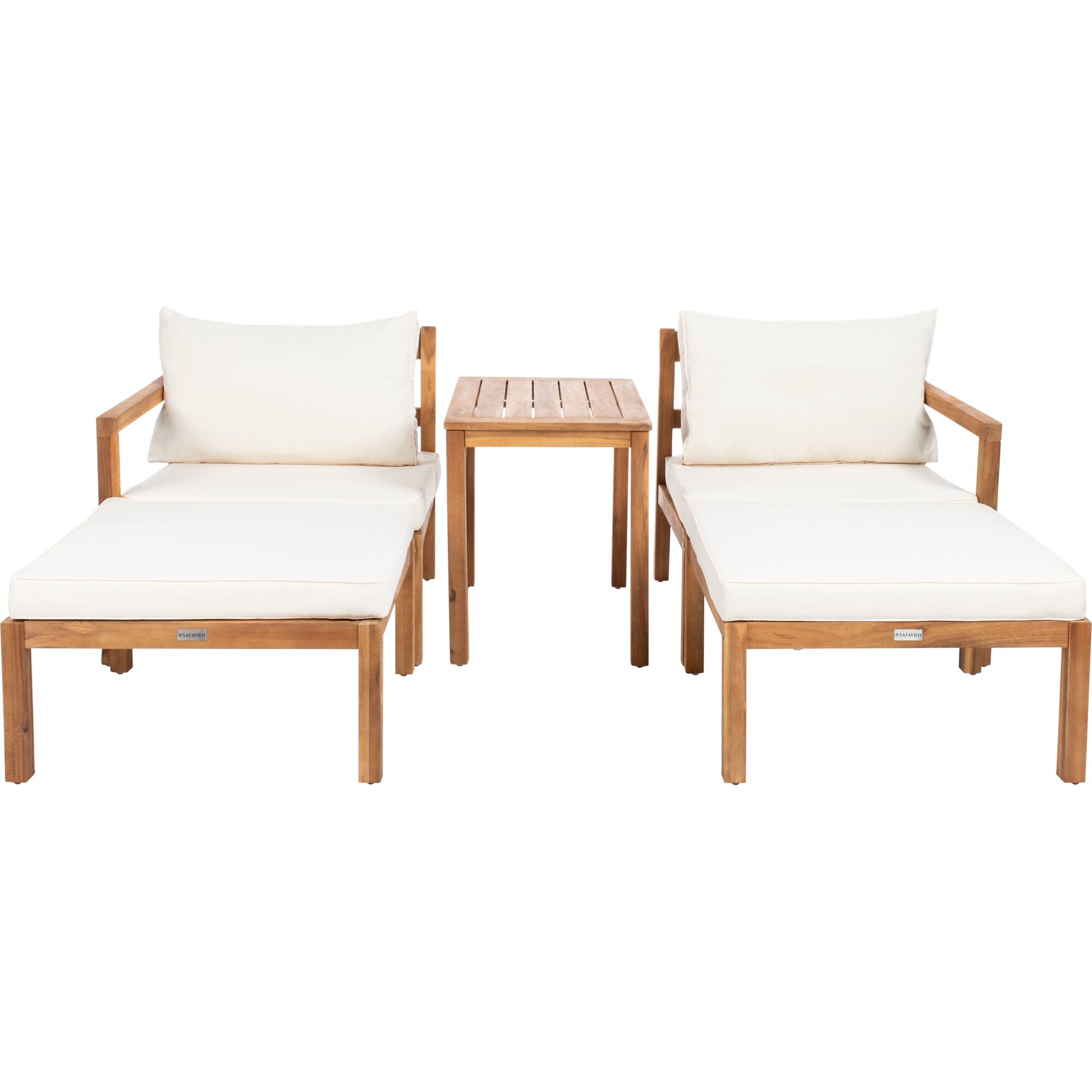Pratia 5-Piece Outdoor Set, Off-White/Acacia - Outdoor Home - 1