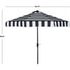 Elsa Canopy Stripe Patio Umbrella, Black/White - Umbrellas - 5