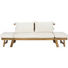 Tandra Outdoor Daybed, Natural Acacia/Beige - Outdoor Home - 1 - thumbnail