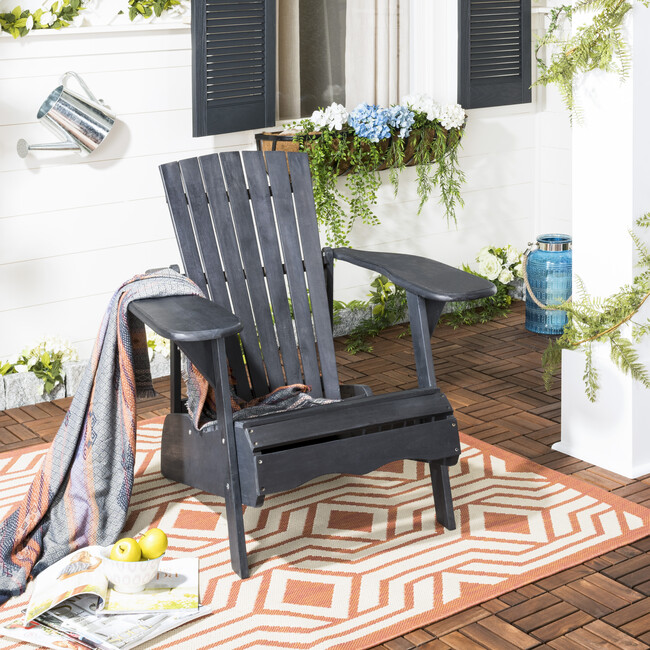 Mopani Adirondack Outdoor Chair, Slate Grey