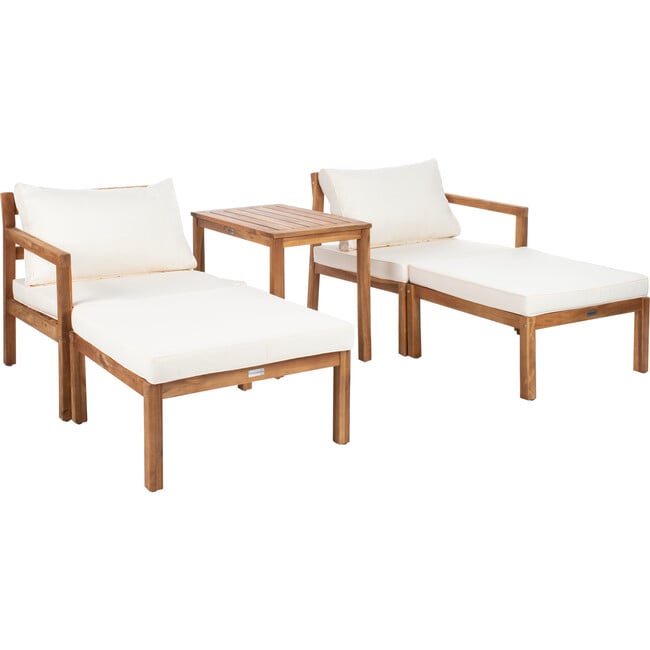 Pratia 5-Piece Outdoor Set, Off-White/Acacia - Outdoor Home - 3