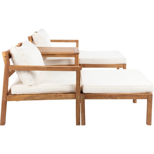 Pratia 5-Piece Outdoor Set, Off-White/Acacia - Outdoor Home - 4