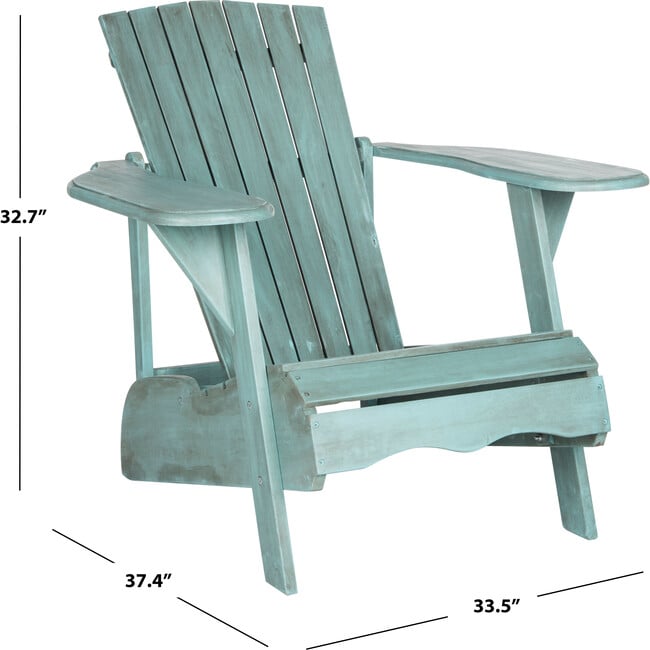 Mopani Adirondack Outdoor Chair, Beach House Blue - Outdoor Home - 4