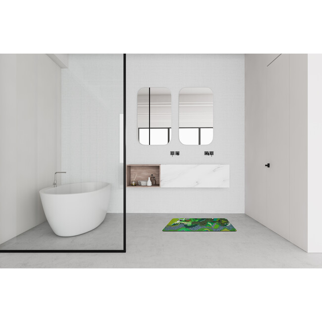 Flow Sweepable Shag Floormat, Green - Rugs - 7