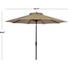 Tiana Inner Stripe Patio Umbrella, Beige - Umbrellas - 5 - thumbnail