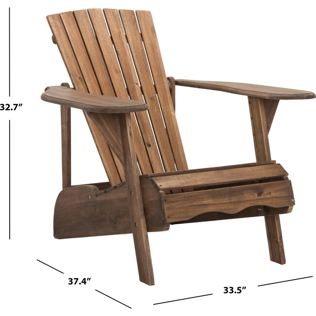 Mopani Adirondack Outdoor Chair, Rustic Brown - Outdoor Home - 8