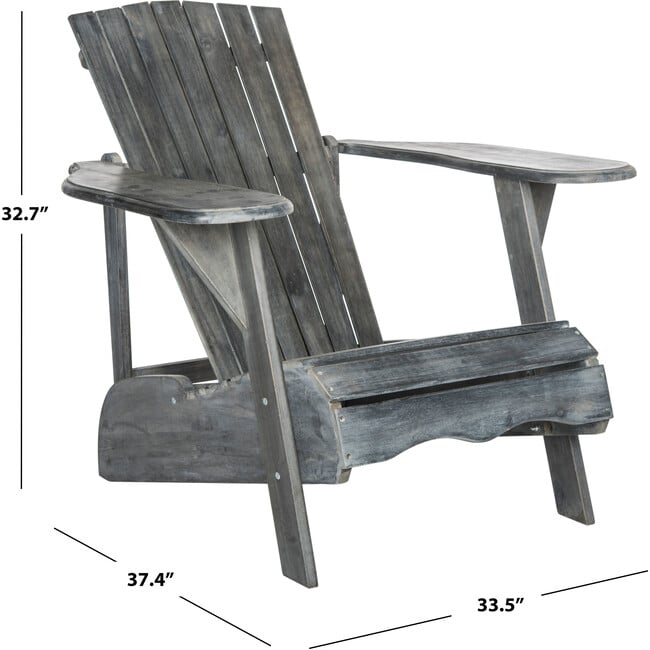 Mopani Adirondack Outdoor Chair, Soft Ash Grey - Outdoor Home - 5