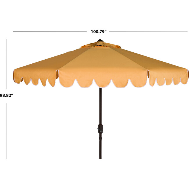 Dorinda Scalloped Patio Umbrella, Yellow - Umbrellas - 5