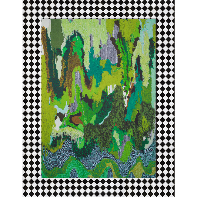 Flow Sweepable Shag Floormat, Green - Rugs - 9