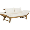 Tandra Outdoor Daybed, Natural Acacia/Beige - Outdoor Home - 5