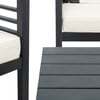 Alda Eucalyptus 4-Piece Outdoor Set, Black/Beige - Outdoor Home - 5