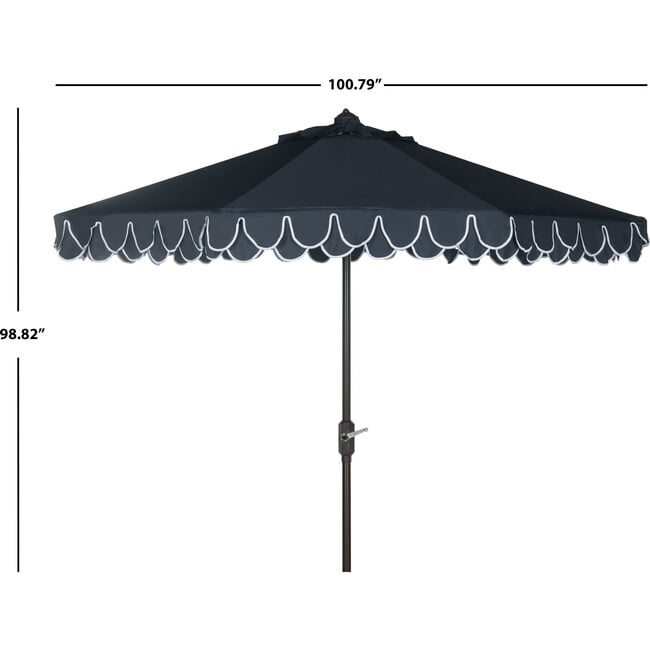 Doubled Petals Patio Umbrella, Navy - Umbrellas - 5