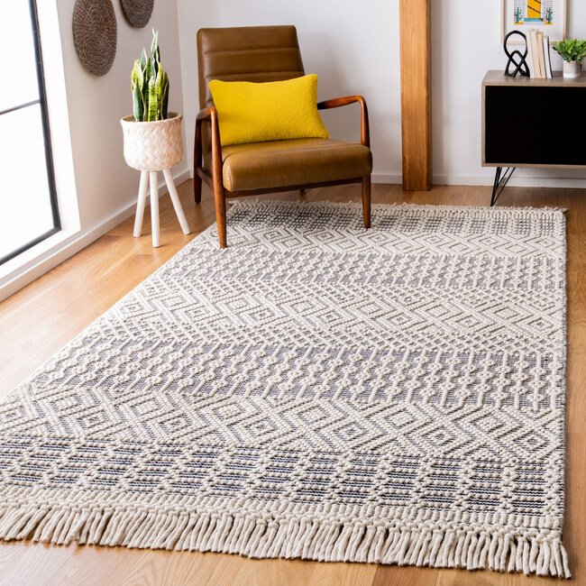 Natura Blake Rug, Ivory/Navy - Rugs - 2