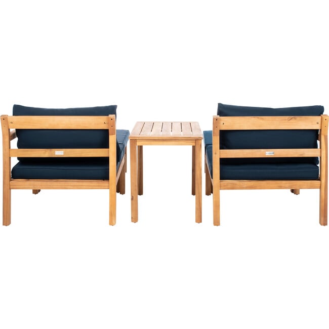 Pratia 5-Piece Outdoor Set, Navy/Acacia - Outdoor Home - 5