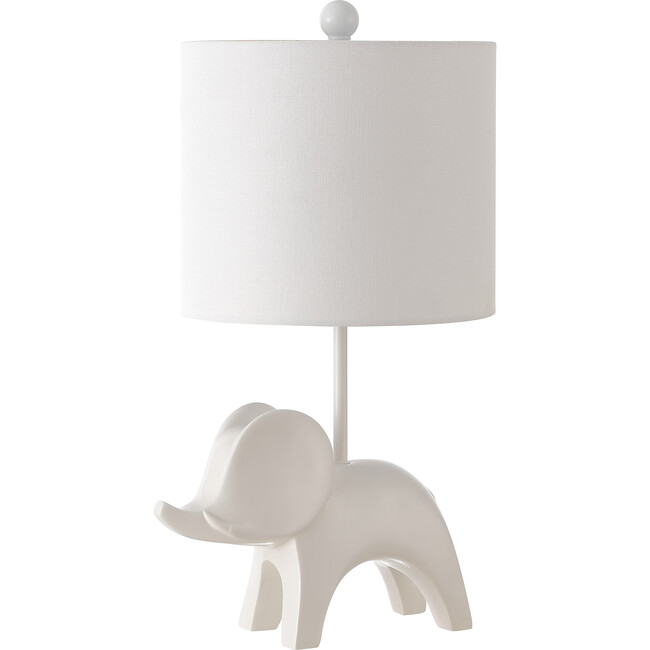 Ellie Elephant Lamp, White