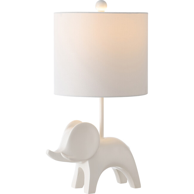 Ellie Elephant Lamp, White
