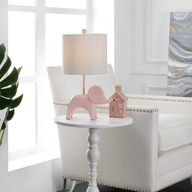 Ellie Elephant Lamp, Rose - Lighting - 4