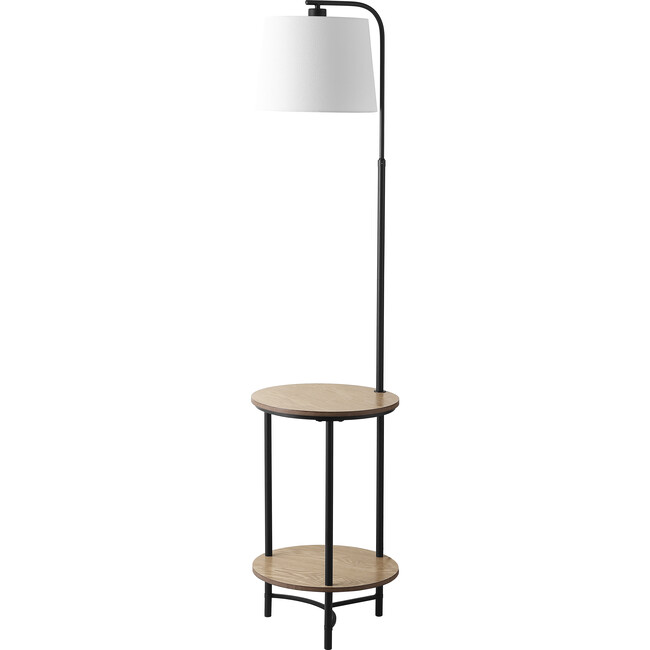 Henley Floor Lamp, Black/Wood