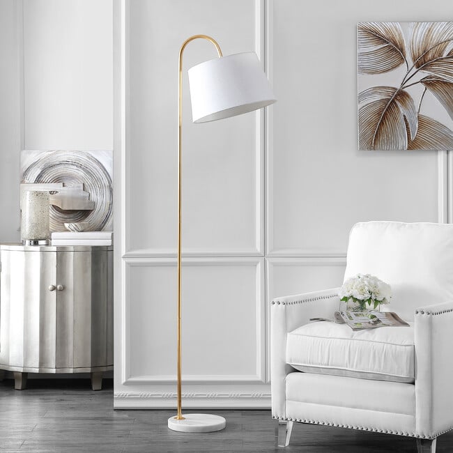 Dacey Floor Lamp, Gold/Marble - Lighting - 3