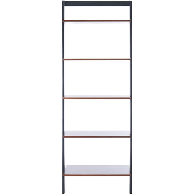 Cullyn 5-Tier Leaning Etagère, Honey Brown/Charcoal