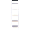 Allaire 5-Tier Leaning Etagère, Honey Brown/Charcoal - Bookcases - 1 - thumbnail