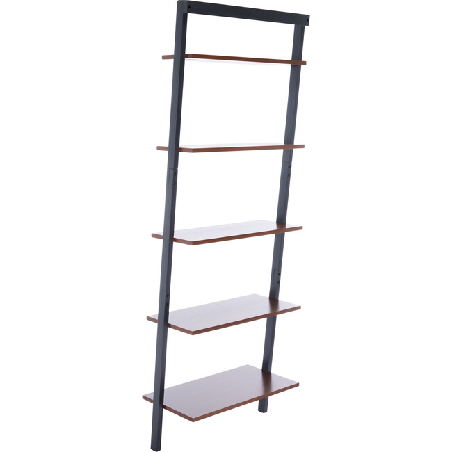 Cullyn 5-Tier Leaning Etagère, Honey Brown/Charcoal - Bookcases - 4