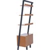 Lavina Shelved 1-Door Etagère, Natural/Charcoal - Bookcases - 4