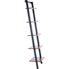 Allaire 5-Tier Leaning Etagère, Honey Brown/Charcoal - Bookcases - 3