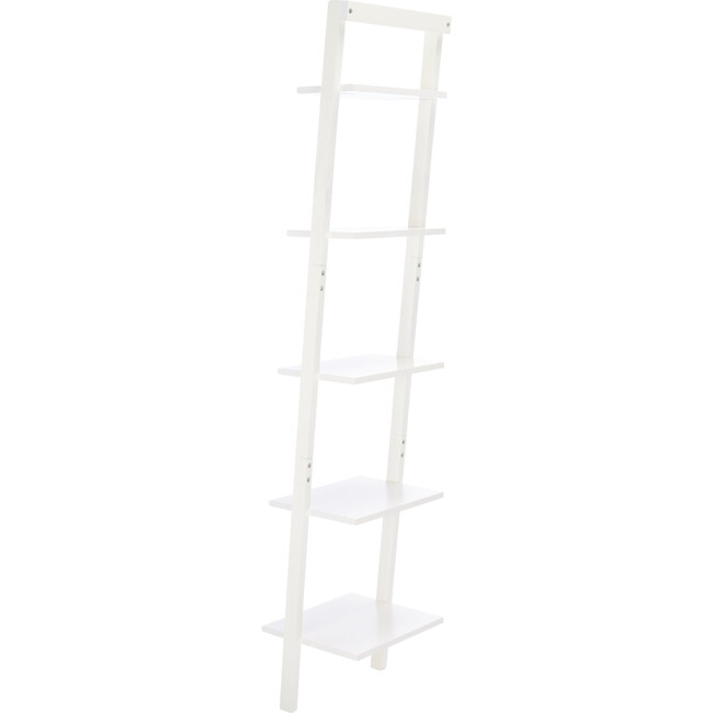 Allaire 5-Tier Leaning Etagère, White - Bookcases - 4