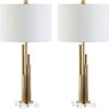 Set of 2 Hopper Table Lamps, Gold - Lighting - 1 - thumbnail