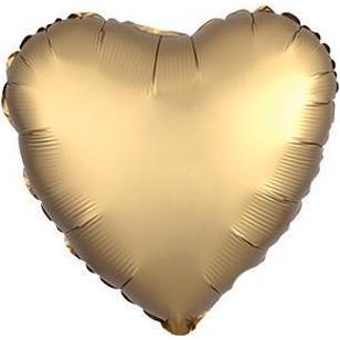 Satin Luxe Gold Heart Foil Balloon - Decorations - 1