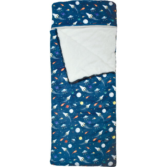 Space Sleeping Bag, Blue - Blankets - 2