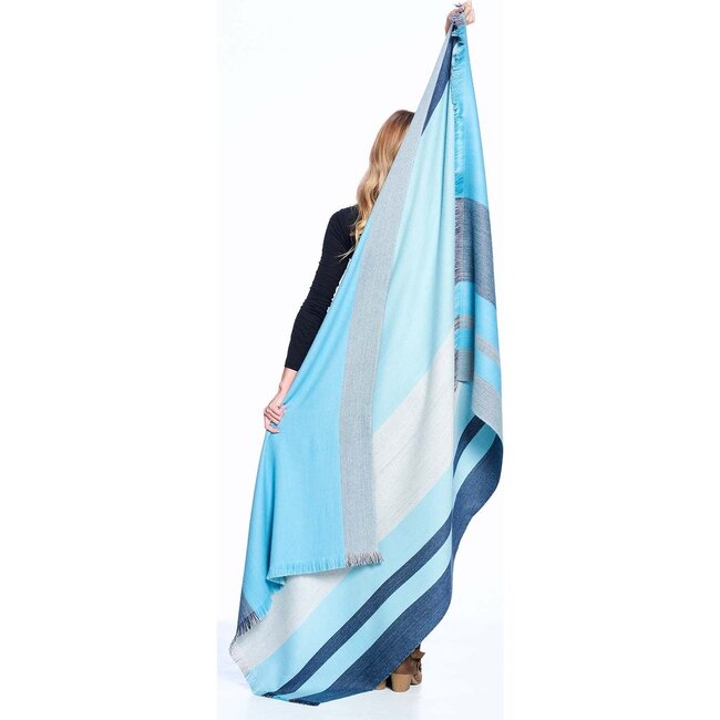 Reversible Alpaca Throw Blanket, Cool Agave - Throws - 3