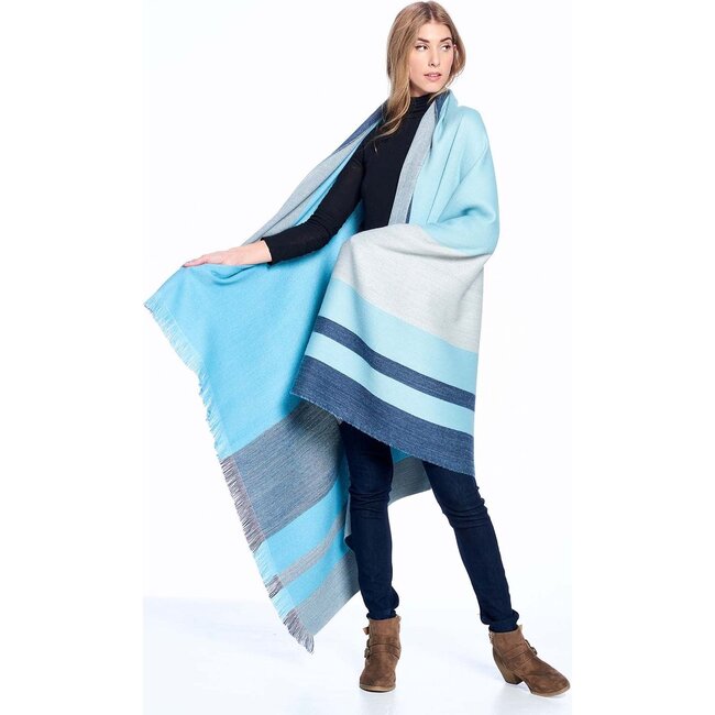 Reversible Alpaca Throw Blanket, Cool Agave - Throws - 5