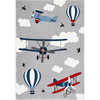 Amelia Airplane Kids' Rug, Navy/Red - Rugs - 1 - thumbnail