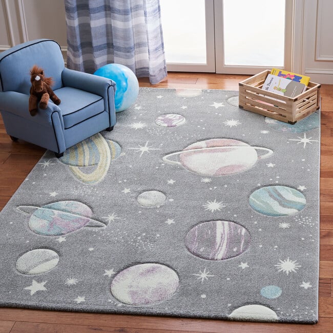 Sally Saturn Kids' Rug, Grey/Multi - Rugs - 2