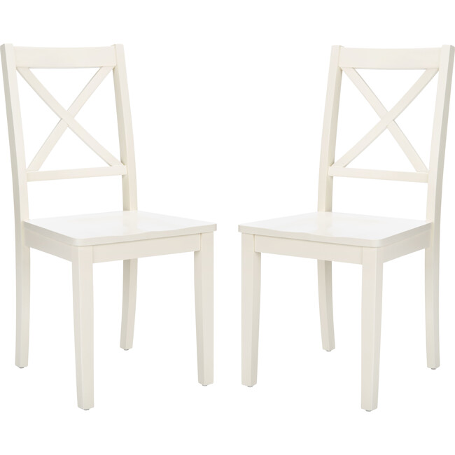 Silio X Back Accent Chair, White