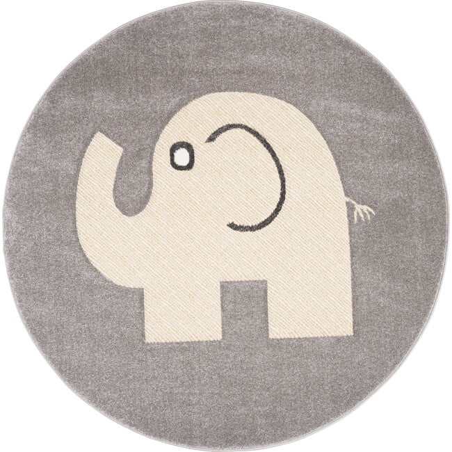 Ellie Elephant Kids' Rug, Grey/Beige - Rugs - 2