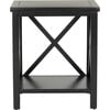 Candence Cross Back End Table, Black - Accent Tables - 1 - thumbnail