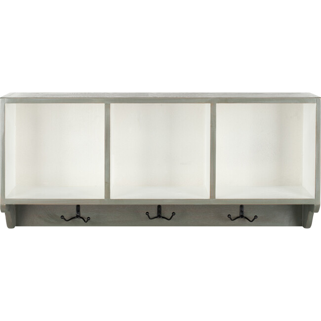 Alice Storage Wall Shelf, Ash Grey/White