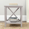 Candence Cross Back End Table, Grey - Accent Tables - 2