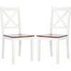 Silio X Back Accent Chair, White/Natural - Accent Seating - 1 - thumbnail