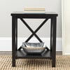 Candence Cross Back End Table, Black - Accent Tables - 2