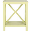 Candence Cross Back End Table, Avocado Green - Accent Tables - 1 - thumbnail