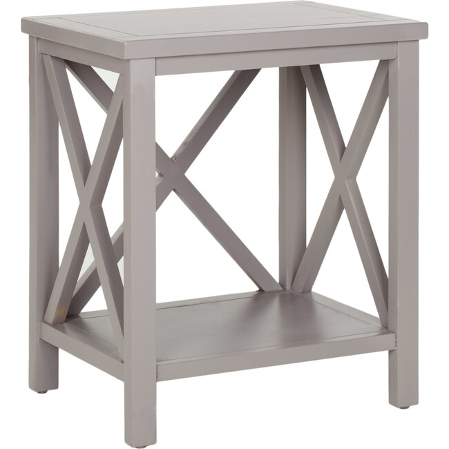 Candence Cross Back End Table, Grey - Accent Tables - 3